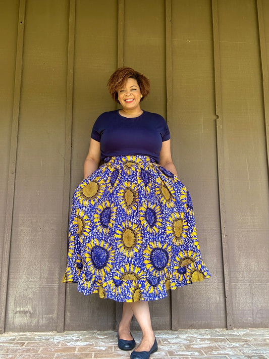 African Waxprint skirt